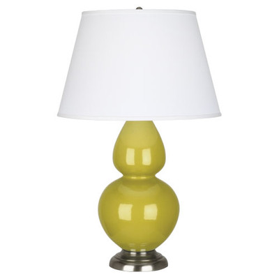 Double Gourd Table Lamp - Antique Silver - Citron