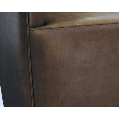Sunpan Carmine Swivel Lounge Chair - Cognac Leather