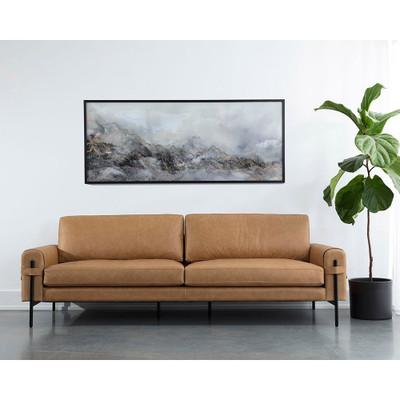 Sunpan Camus Sofa - Ludlow Sesame Leather