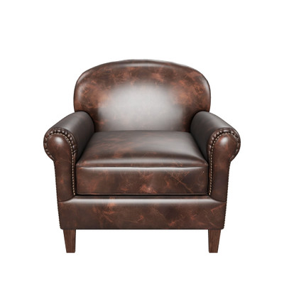 Sunpan Bastoni Lounge Chair - Chocolate Leather