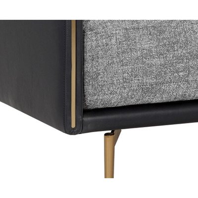 Sunpan Ashi Armchair - Nash Zebra / Coal Black