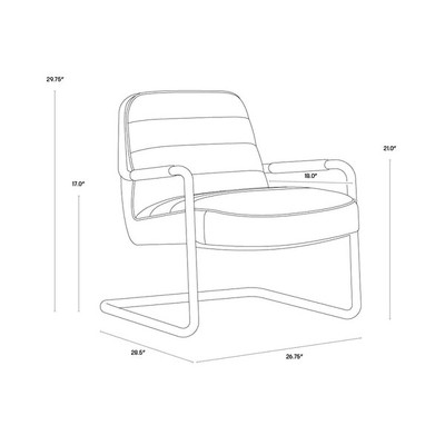 Sunpan Lincoln Lounge Chair - Vintage Black