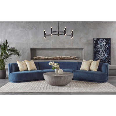 Sunpan Jaclyn Modular - Left Armchair - Danny Dusty Blue