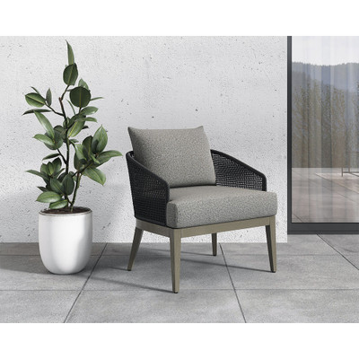 Sunpan Capri Lounge Chair - Smoke Grey - Copacabana Marble