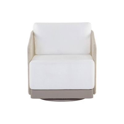 Sunpan Allariz Swivel Armchair - Greige - Stinson White