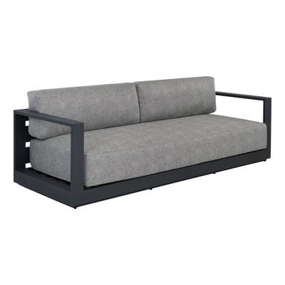 Sunpan Tavira Sofa - Charcoal - Lanikai Salt And Pepper