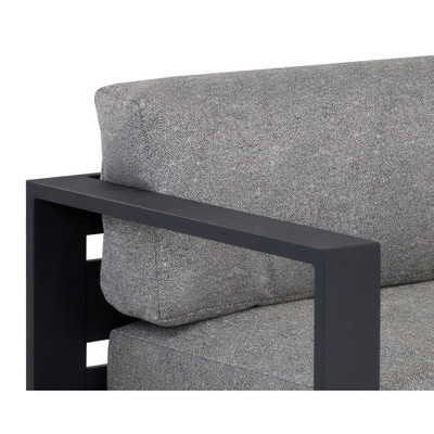 Sunpan Tavira Sofa - Charcoal - Lanikai Salt And Pepper