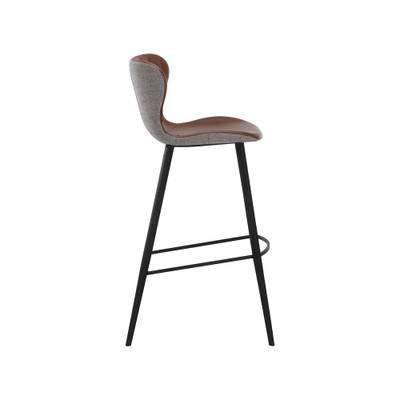 Sunpan Arabella Barstool - Bravo Cognac - November Grey