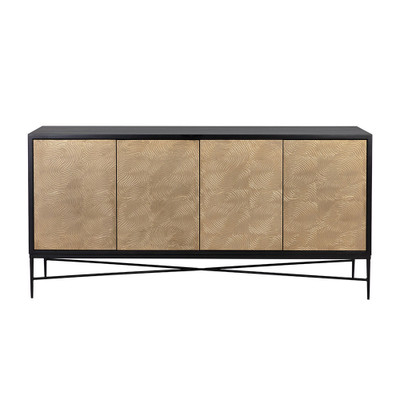 Sunpan Algarve Sideboard - Black / Champagne Gold