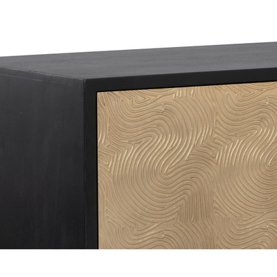 Sunpan Algarve Sideboard - Black / Champagne Gold