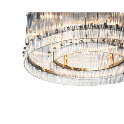 Sunpan Kore Chandelier - Small - Brass - Clear