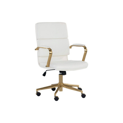 Sunpan Kleo Office Chair - Snow