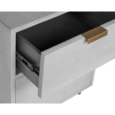 Sunpan Jiro File Cabinet - Grey Shagreen (Closeout)