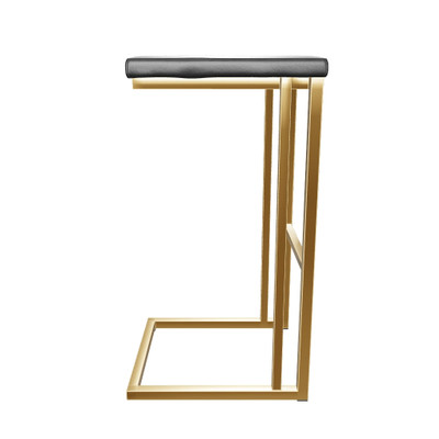 Sunpan Boone Barstool - Champagne Gold - Onyx - Set Of 2