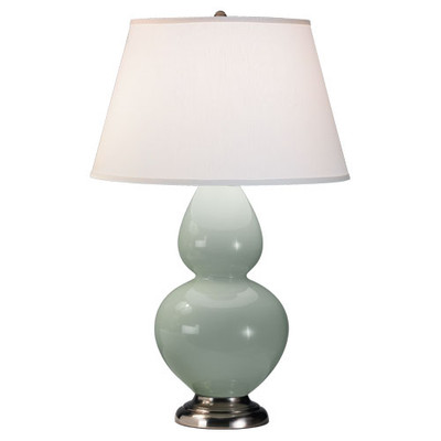 Double Gourd Table Lamp - Antique Silver - Celadon