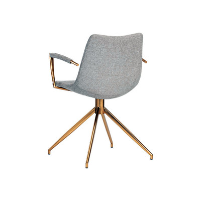 Sunpan Andres Swivel Dining Armchair - Belfast Heather Grey