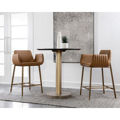 Sunpan Lucano Counter Stool - Milliken Cognac
