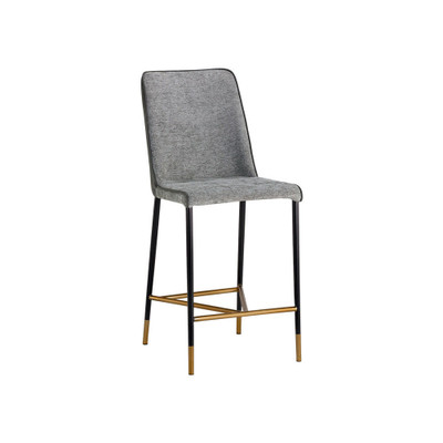 Sunpan Klaus Counter Stool - Gunmetal - Flint Grey / Napa Taupe