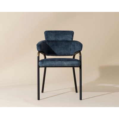 Sunpan Sharqui Dining Armchair - Nono Petrol