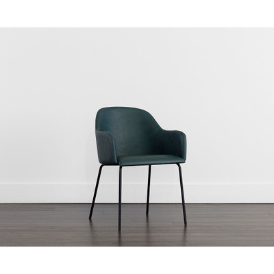 Sunpan Hensley Dining Armchair - Dark Teal