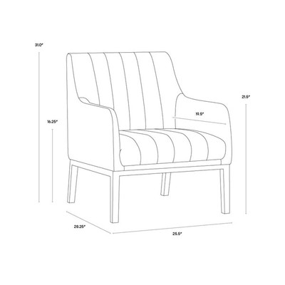 Sunpan Wolfe Lounge Chair - Bravo Metal