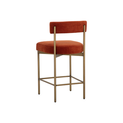 Sunpan Seneca Counter Stool - Antique Brass - Danny Rust