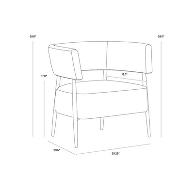 Sunpan Maestro Lounge Chair - Dove Cream