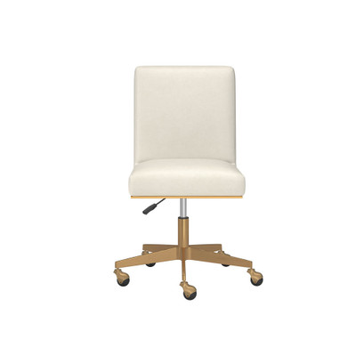 Sunpan Dean Office Chair - Brushed Brass - Meg Ivory