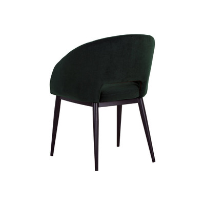 Sunpan Thatcher Dining Armchair - Black - Deep Green Sky