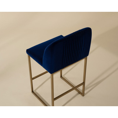 Sunpan Nevin Counter Stool - Sapphire Blue