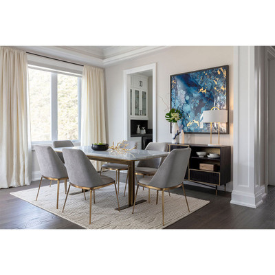 Sunpan Kezna Table Lamp - White Marble - Matte White