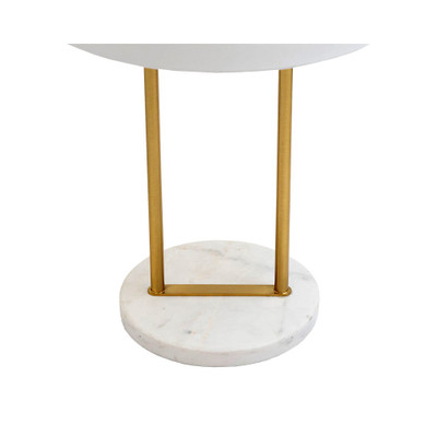 Sunpan Kezna Table Lamp - White Marble - Matte White