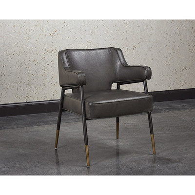 Sunpan Derome Dining Armchair - Bravo Portabella