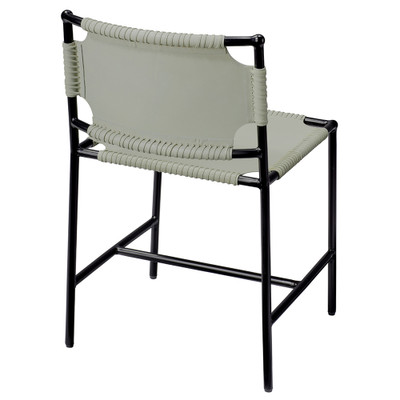 Jamie Young Asher Leather Dining Chair - Grey
