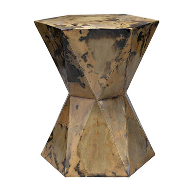 Jamie Young Crown Side Table - Acid Wash Metal - Small