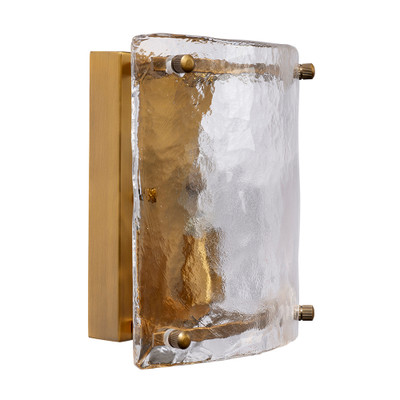 Jamie Young Glenn Glass Sconce - Antique Brass