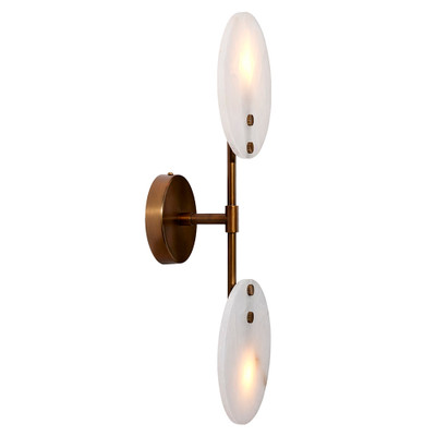 Jamie Young Oracle Alabaster Sconce - Antique Brass