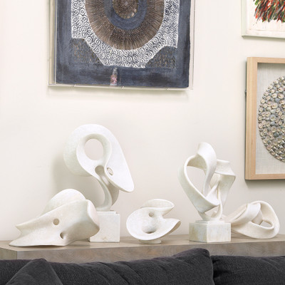 Jamie Young Intertwined Object On Stand - White