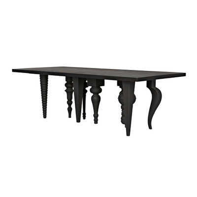 CFC Nine Dining Table - Black Wax