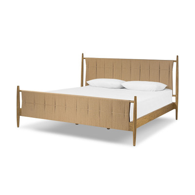 Amber Lewis x Four Hands Richard King Bed - Natural Rush/Burnished Parawood