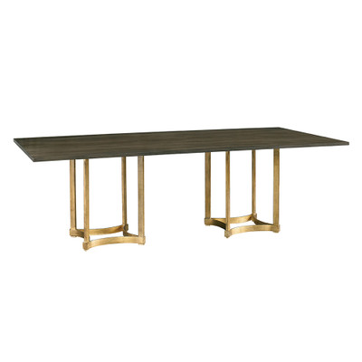 Lillian August Stella Gold Rectangular Double Pedestal Dining Table