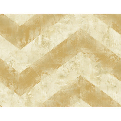 Seabrook Designs Hubble Chevron - Metallic Gold and White