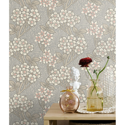 Etten Studios Floral Vine - Daydream Grey & Rose Petal