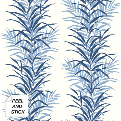 NextWall Leaf Stripe - Carolina Blue