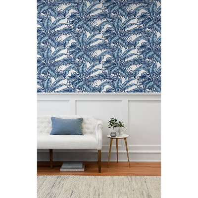 NextWall Palm Jungle - Marine Blue