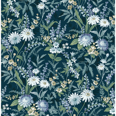 NextWall Vintage Floral - Teal