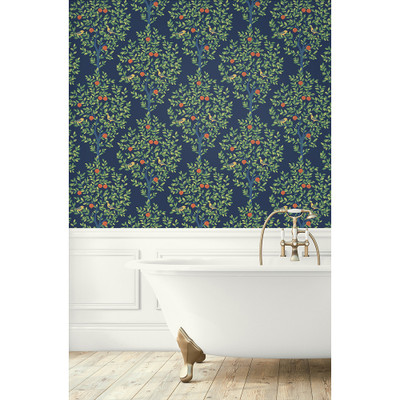 NextWall Fruit Tree - Navy Blue & Greenery