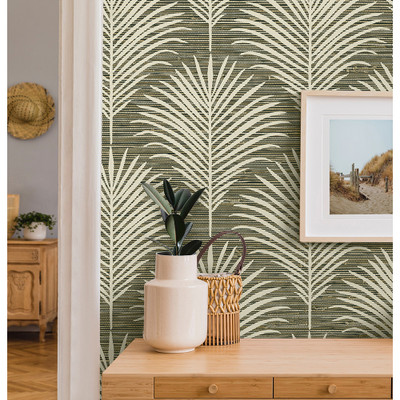 NextWall Grassland Palm - Charcoal & Sand