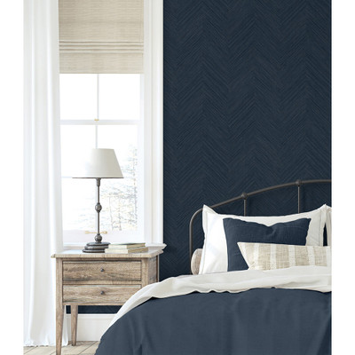 NextWall Chevron Stripe - Dark Blue