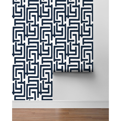 NextWall Graphic Maze - Dark Blue